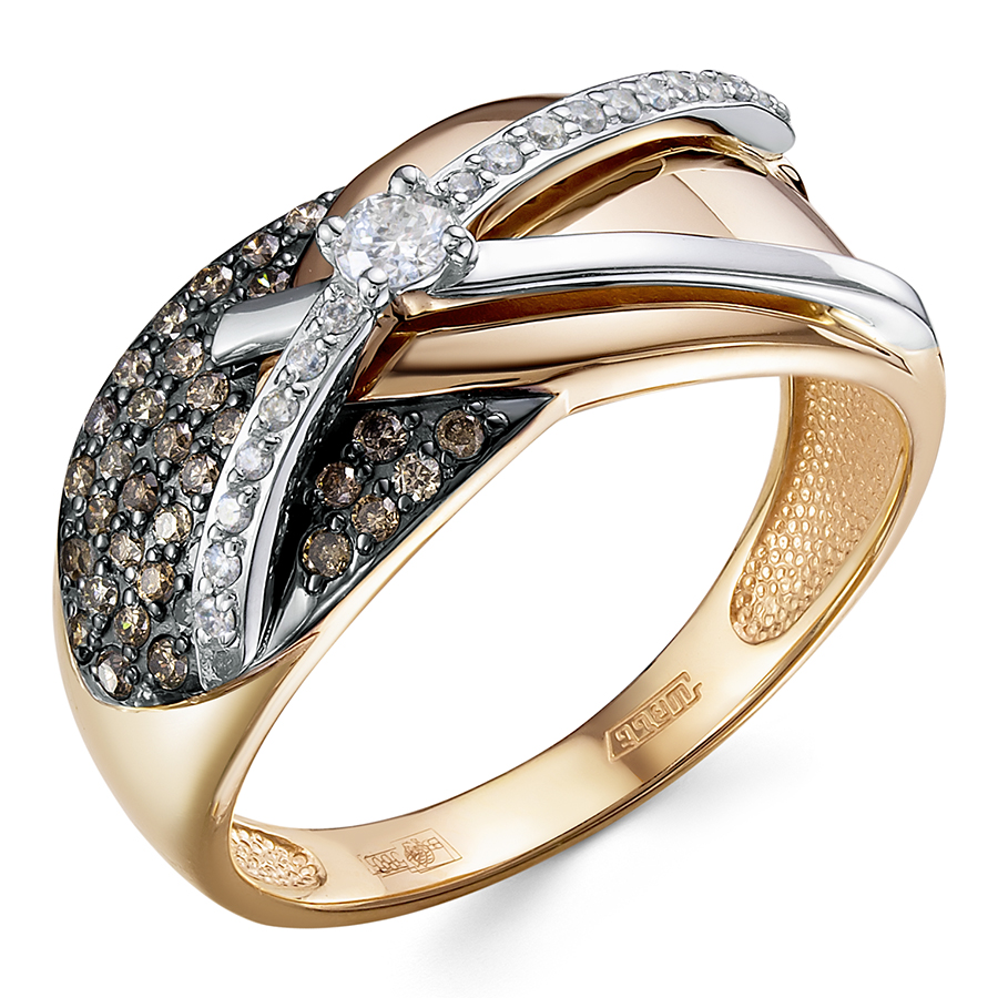 Кольцо, золото, бриллиант, 01-4341